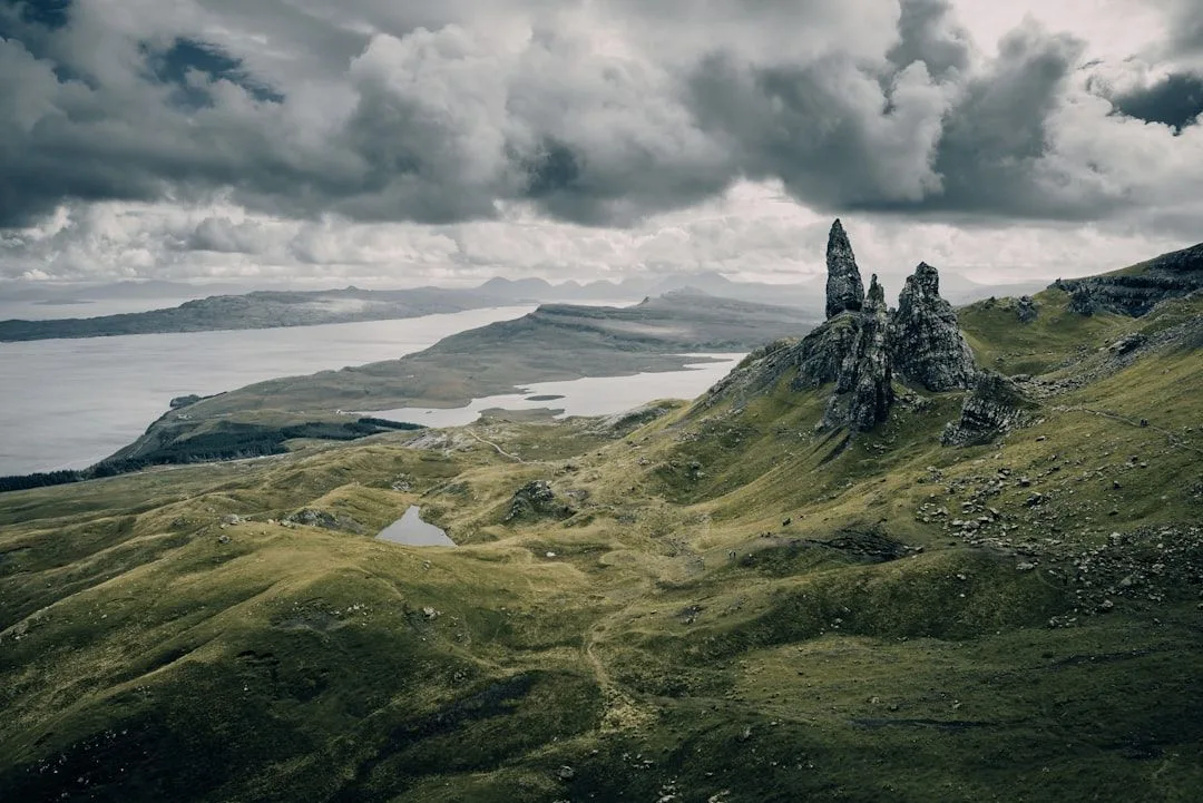 The ridges and pinnacles of the Quiraing on the Isle of Skye, Scotland